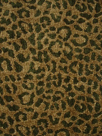 Cheeta Green chenille upholstery